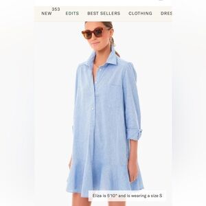 Tuckernuck Callahan Chambray dress- blue- small